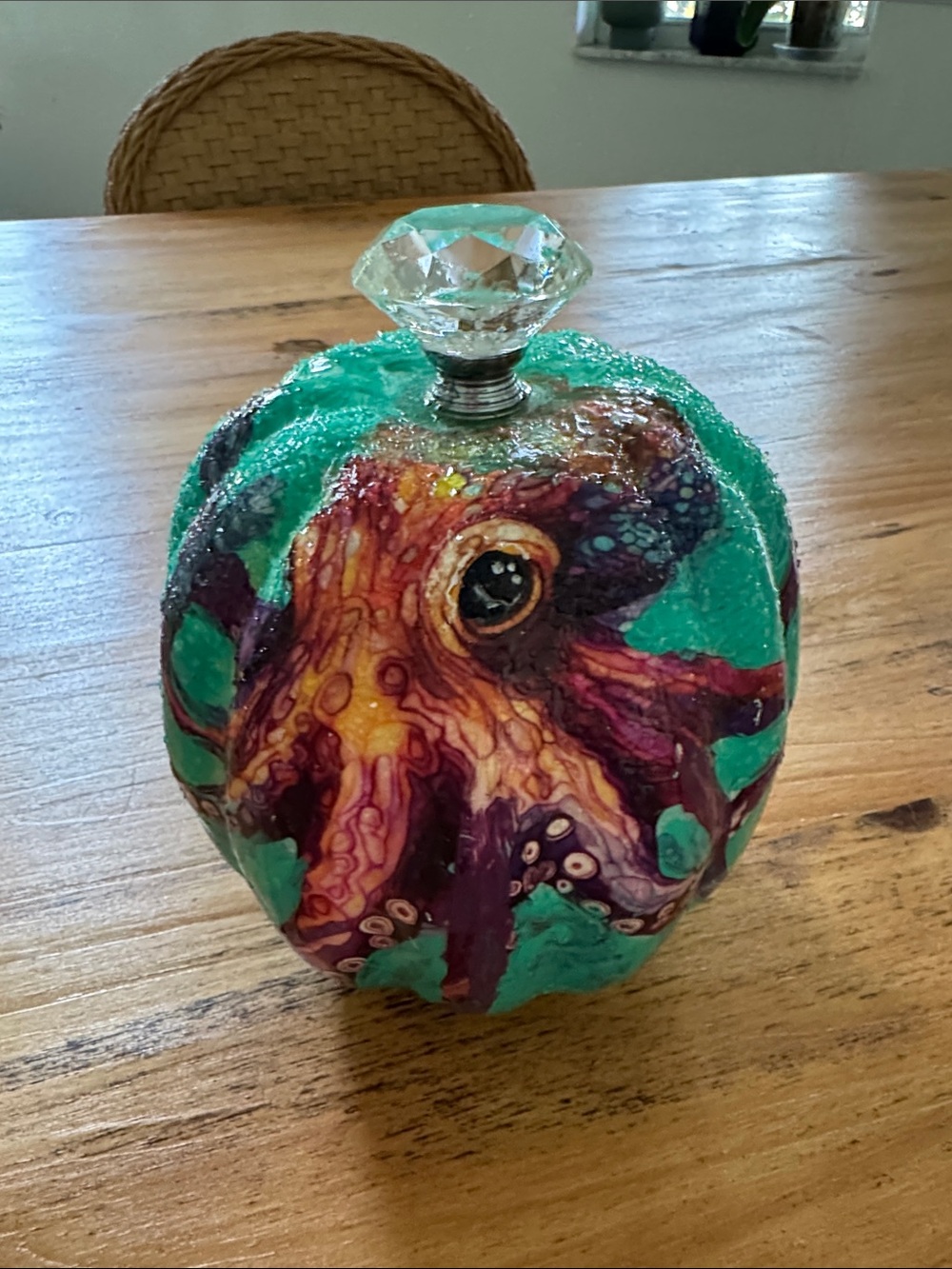 Octopus beachy pumpkin decor